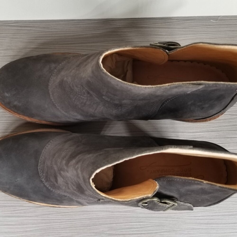 Timberland Black Ankle Boots with Brown Heel - Picture 10 of 11